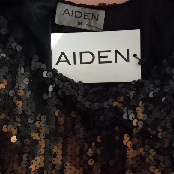 AIDEN - SEQUIN DRESS - GOLD/SILVER - MEDIUM (NWT) - Picture 2 of 2